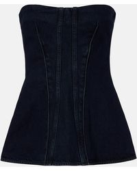 Agolde - Bustier-Top Lara Aus Denim - Lyst