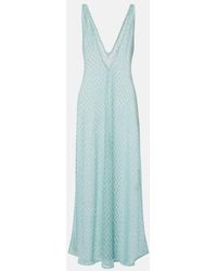 Missoni - Open-Knit Lame Maxi Dress - Lyst