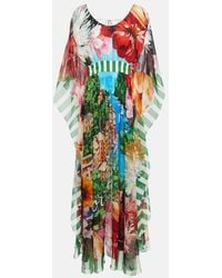 Dolce & Gabbana - Portofino Printed Silk Chiffon Gown - Lyst