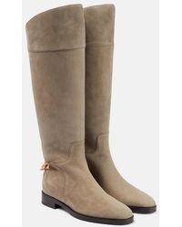 Jimmy Choo - Nell Suede Knee-High Boots - Lyst