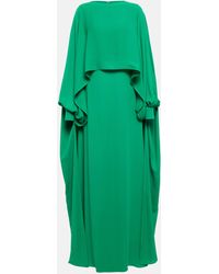 Valentino - Cape-detail Silk Gown - Lyst
