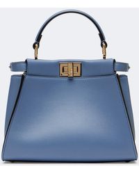 Fendi - Peekaboo Mini Leather Top-Handle Bag - Lyst
