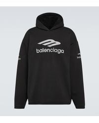 Balenciaga - 3B Sports Icon Cotton Fleece Hoodie - Lyst