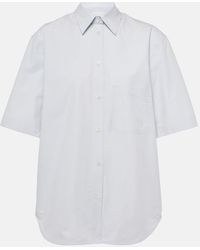 TOTEME - Short-Sleeve Poplin Shirt - Lyst