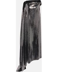 Balenciaga - Minimal Draped Metallic Jersey Gown - Lyst