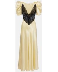 Rodarte - Robe Aus Seide Mit Spitze - Lyst