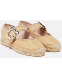 Roger Vivier - Verzierte Espadrilles Babies Aus Canvas - Lyst