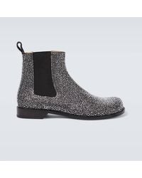 Loewe - Campo Embellished Leather Chelsea Boots - Lyst