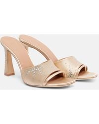 Malone Souliers - Roxanne 90 Embellished Satin Mules - Lyst