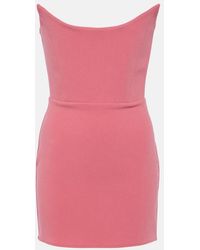 Alex Perry - Strapless Crepe Minidress - Lyst