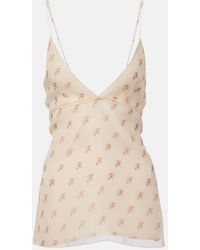 KHAITE - Timy Floral Silk Organza Camisole - Lyst