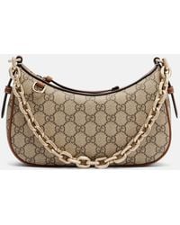 Gucci - Schultertasche Emblem Gg Small Aus Canvas - Lyst