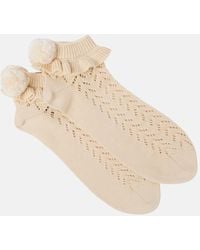 Valentino - Pompom Cotton Socks - Lyst