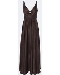 Zimmermann - Draped Silk Maxi Dress - Lyst