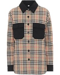 Burberry Kariertes Hemd aus Wolle - Natur
