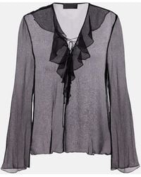 Nili Lotan - Bluse Gisella Aus Seidenchiffon - Lyst