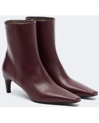 Brunello Cucinelli - Monili Leather Ankle Boots - Lyst