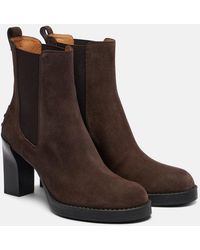 Tod's - 80 Suede Chelsea Boots - Lyst