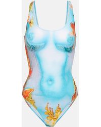 Jean Paul Gaultier - Flower Collection Printed Swimsuit - Lyst