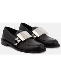 JW Anderson - Logo-Engraved Leather Loafers - Lyst