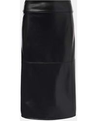Max Mara - Plata Faux Leather Midi Skirt - Lyst