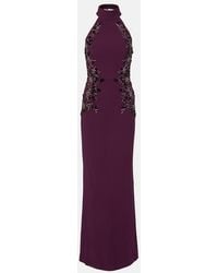 Rebecca Vallance - Beatrice Embellished Crepe Gown - Lyst