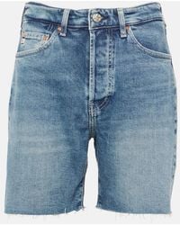 AG Jeans - High-Rise Denim Shorts - Lyst