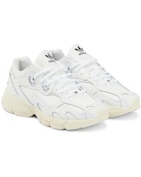 adidas Astir Leather-paneled Sneakers - White