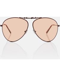Acne Studios - Logo Aviator Sunglasses - Lyst