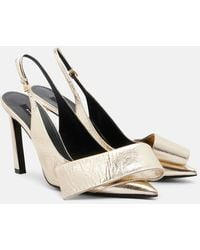 Givenchy - Slingback-Pumps Twisted Ribbon Aus Metallic-Leder - Lyst