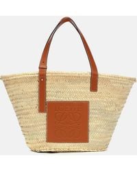 Loewe - Basket Straw Tote Bag - Lyst