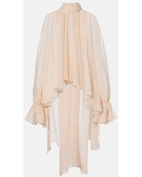 Blumarine - Asymmetric Georgette Blouse - Lyst