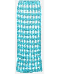 Anna Kosturova - Rosette Crochet Cotton Maxi Skirt - Lyst