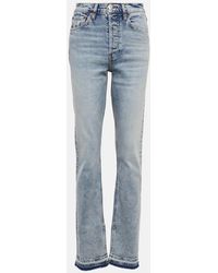 RE/DONE - 70s High-rise Split-hem Bootcut Jeans - Lyst
