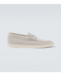 Brunello Cucinelli - Suede Slip-On Sneakers - Lyst