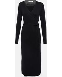 Diane von Furstenberg - Astrid Wool And Cashmere Wrap Midi Dress - Lyst