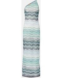 Missoni - Zigzag One-Shoulder Lame Maxi Dress - Lyst