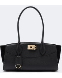 Ferragamo - Studio East-West Small Leather Shoulder Bag - Lyst