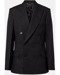 Victoria Beckham - Double-Breasted Virgin Wool Blazer - Lyst