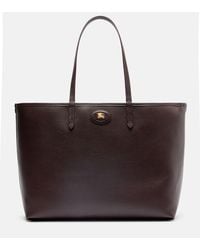 Burberry - Reversible Check Medium Leather Tote Bag - Lyst