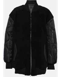 Blancha - Shearling And Leather Bomber Jacket - Lyst