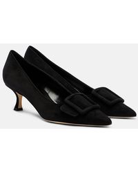 Manolo Blahnik - Maysalepump 50 Suede Pumps - Lyst