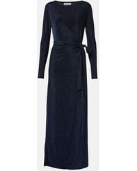 Diane von Furstenberg - Simona Lame Wrap Dress - Lyst