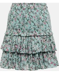 Isabel Marant - Naomi Smocked Cotton Miniskirt - Lyst