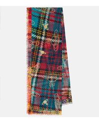 Vivienne Westwood Sciarpa Mac Andy in lana e seta - Rosso