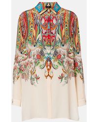 Etro - Printed Silk Shirt - Lyst