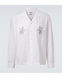 Bode - Embroidered Cotton And Silk Shirt - Lyst