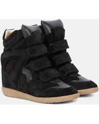 Isabel Marant - Bekett Leather And Suede Sneakers - Lyst