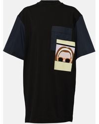 Plan C - Robe t-shirt en coton imprime - Lyst