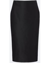 Gucci - Silk Faille Pencil Skirt - Lyst